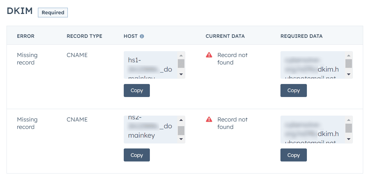 HubSpot DKIM Email Authentication