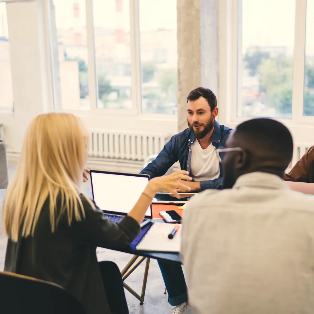A team meeting to agree how they will use their CRM